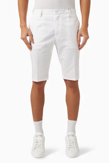 Embroidered-logo Shorts in Stretch-cotton