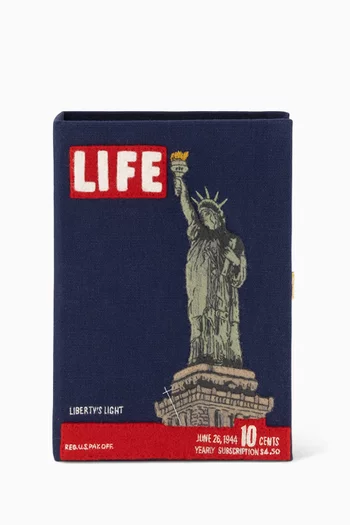 Life Liberty Book Clutch in Silk & Felt