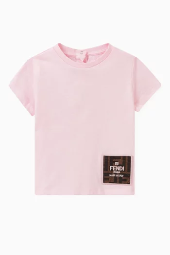 Logo-patch T-shirt in Cotton