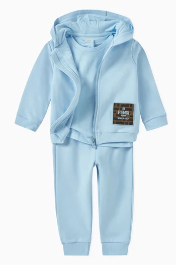 بنطال برقعة شعار الماركة صوف قطني