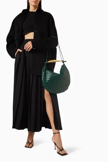 Medium Sardine Top-handle Bag in Intrecciato Leather