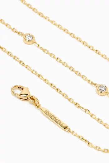 Sparkle 5 Round Diamond Choker in 18kt Gold