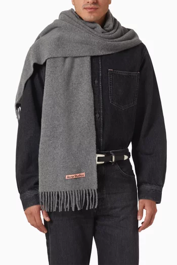 Fringed Scarf in Wool