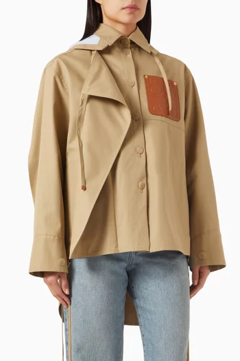 Hooded Parka Jacket in Cotton