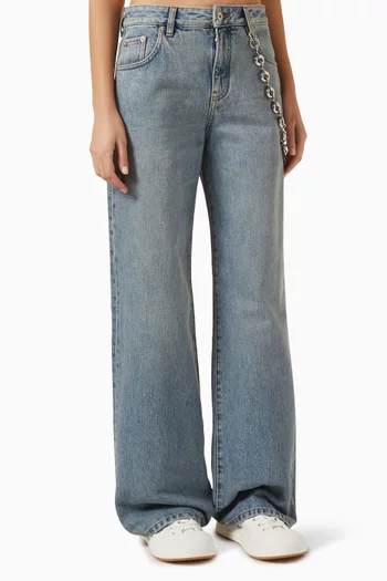 Chain Jeans in Washed Denim