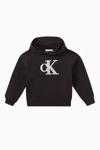 Relaxed Logo Hoodie in Cotton