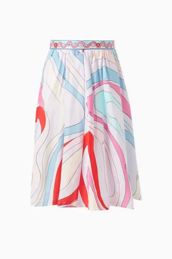 Marmo Print Skirt in Viscose