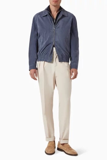 Zip Cardigan in Cashmere-blend Knit