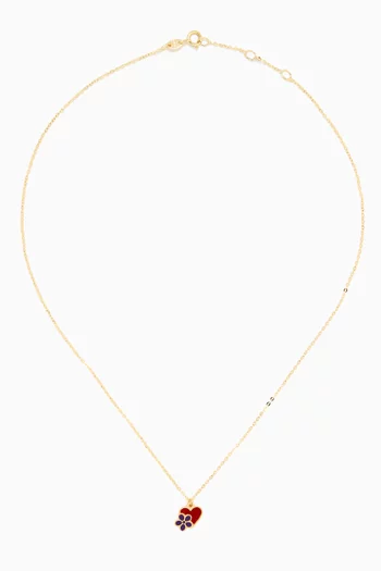 Ara Bella Floral Heart Necklace in 18kt Gold