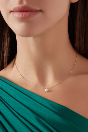 Pearl Pendant Necklace in 18kt Gold