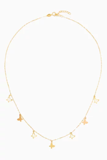 Eden Butterfly Charm Necklace in 18kt Gold