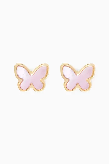 Ara Bella Butterfly Stud Earrings in 18kt Gold