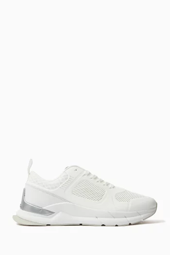 Low-top Lace-up Sneakers in Mesh