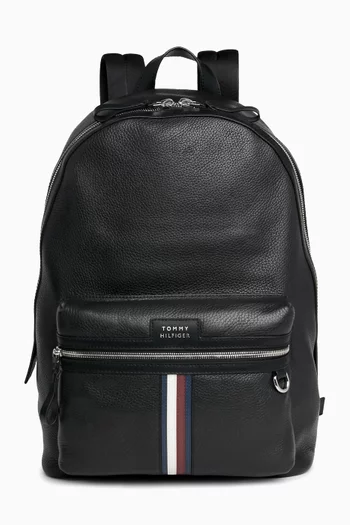 Logo Backpack in Premium Leather