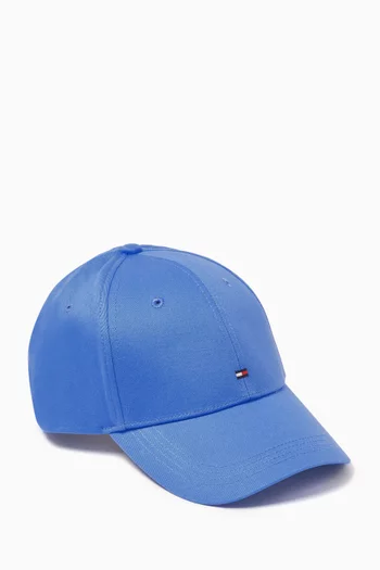 Flag-embroidered Cap in Organic Cotton