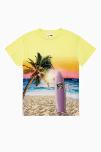 Sunset Print T-shirt in Cotton