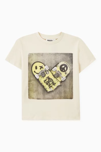 Volcano Dino-print T-shirt in Organic Cotton