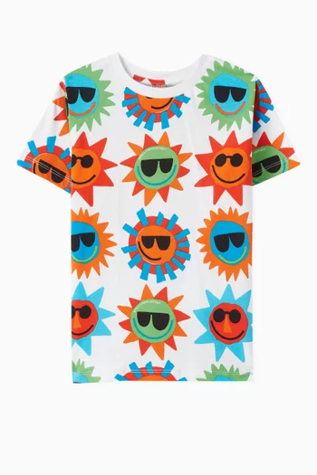 Sun Print T-Shirt in Cotton