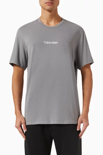 Modern Structure Lounge T-shirt in Stretch Cotton Blend  Jersey
