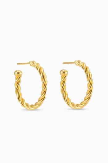 Mini Sydney Hoop Earrings in 24kt Gold-plated Brass