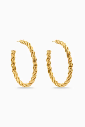 Rome Chunky Hoop Earrings in 24kt Gold-plated Brass