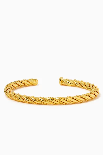Rome Chunky Bangle in 24kt Gold-plated Brass