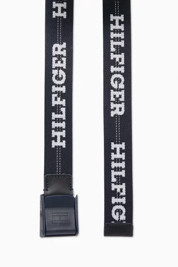 Repeat Logo Belt in Webbing