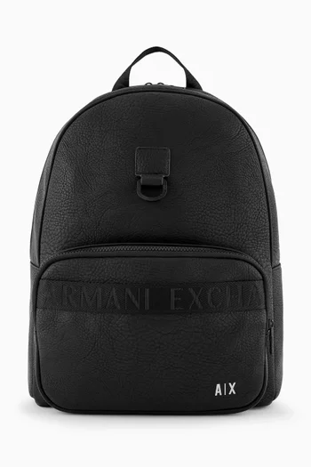 Pantelleria AX Logo Backpack in Faux Leather