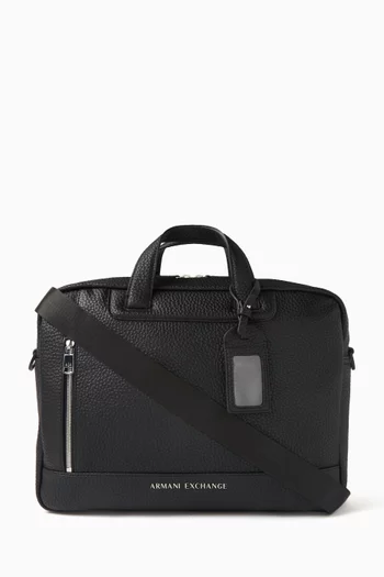 Briefcase in Faux Leather