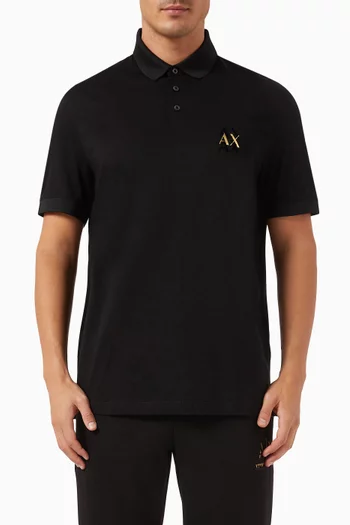 Ax Logo Polo Shirt in Cotton