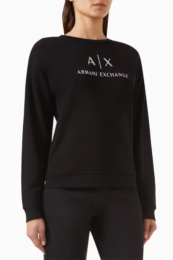 AX Logo Sweatshirt in Cotton