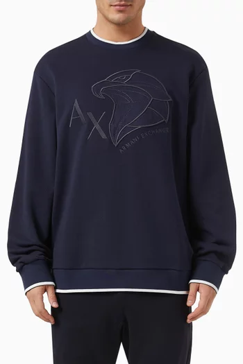 Digital Desert AX Eagle Logo Sweatshirt in Cotton