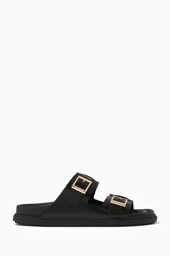 St, Barths Two-strap Sandals in Leather