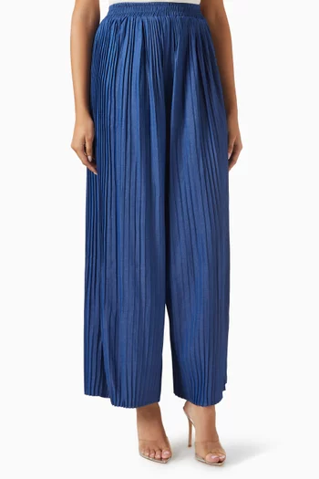 Naomi Pleated Pants in Cotton