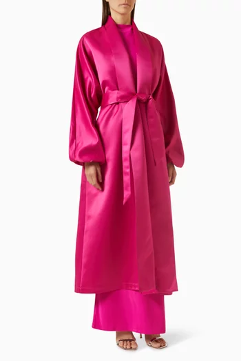 Umi Coat Maxi Dress in Satin
