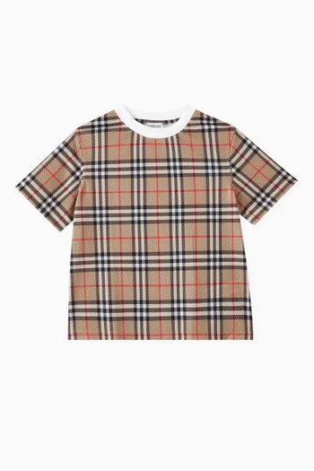 Vintage Check T-shirt in Scuba Jersey