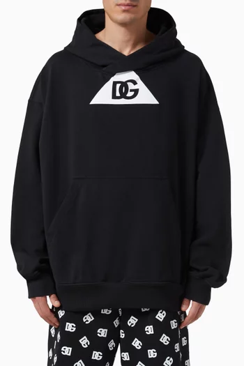 Logo Print Hoodie in Cotton Jersey