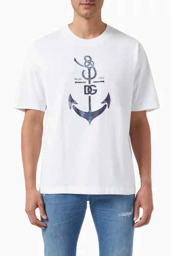 Anchor Logo-print T-shirt in Jersey