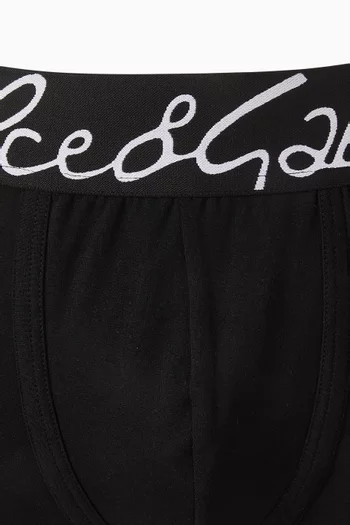 Script Logo Boxer Shorts in Stretch-jersey