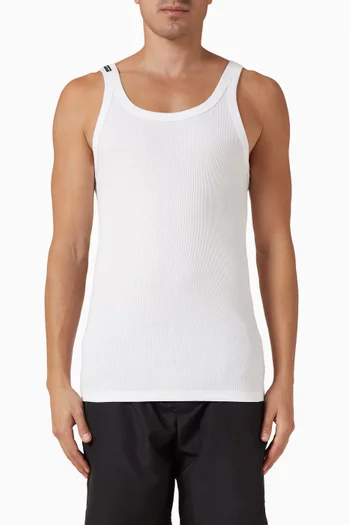 Marcello Ribbed Tank Top in Cotton