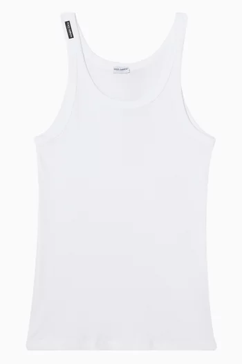 Marcello Ribbed Tank Top in Cotton