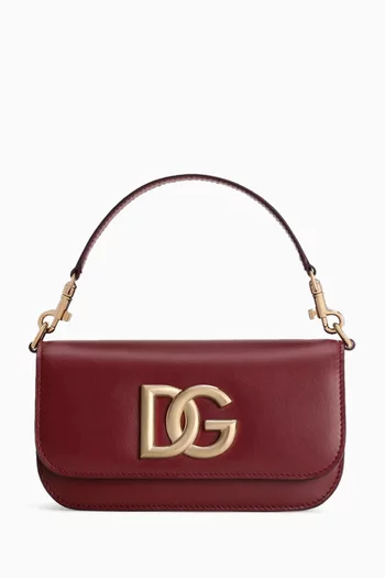 3.5 DG Logo Shoulder Bag in Calf Leather