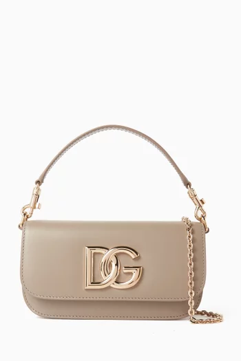 3.5 DG Logo Shoulder Bag in Calf Leather