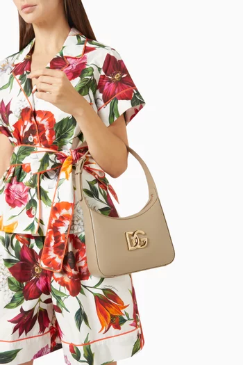 3.5 DG Logo Shoulder Bag in Calfskin