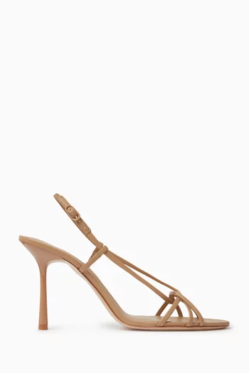 Entwined 90 Strappy Sandals in Leather
