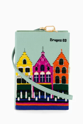 Bruges Book Crossbody Clutch Bag in Silk & Felt