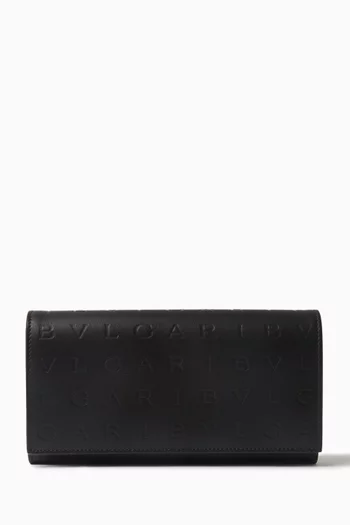 Large Logo Infinitum Wallet in Calf Leather