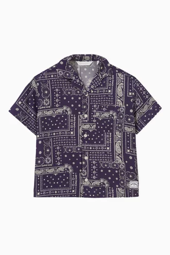 Astro Paisley Print Shirt in Rayon