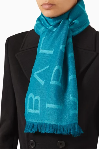 Logomania Fade Stole in Cashmere & Silk
