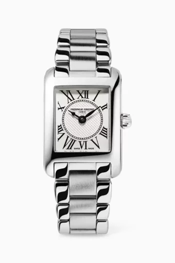 Classics Carree Quartz Stainless Steel Watch, 23 x 21mm